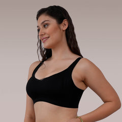 SOIE Woman - Padded Non-Wired Full Coverage Seamless T-Shirt Bra with Mesh Detailing - Bonded Bra -for Women