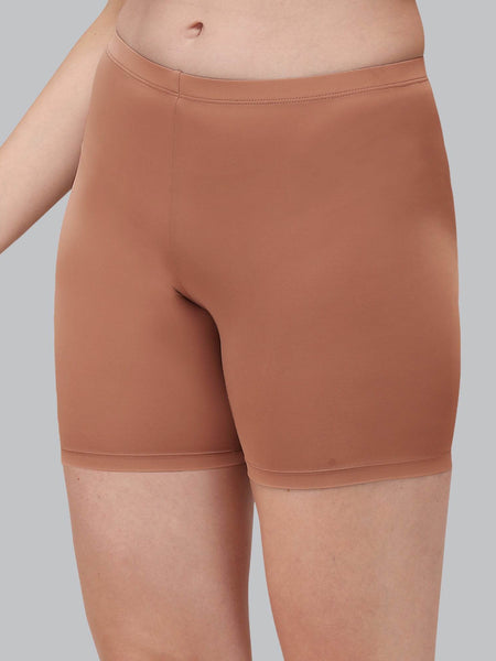 SOIE Woman - Solid Polyamide Spandex Mid Thigh Length Cycling Shorts - Cycling Shorts -for Women