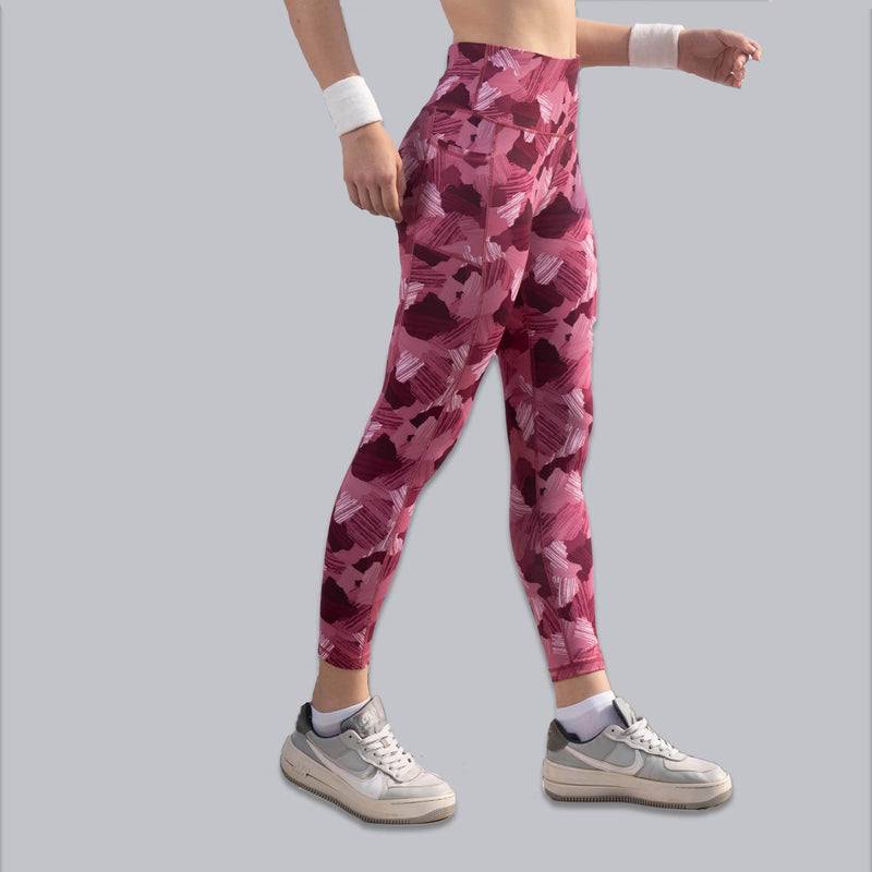 SOIE Woman - High Waist Ankle Length Sports Leggings With Pockets - Sports Leggings -for Women