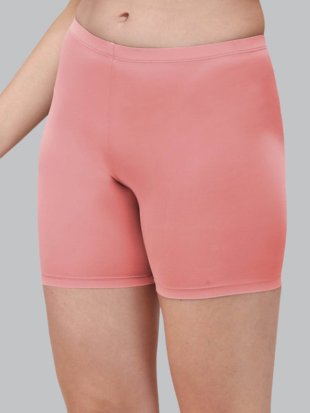 SOIE Woman - Solid Polyamide Spandex Mid Thigh Length Cycling Shorts - Cycling Shorts -for Women