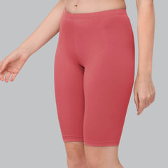 SOIE Woman - Solid Polyamide Spandex Knee Length Cycling Shorts - Cycling Shorts -for Women