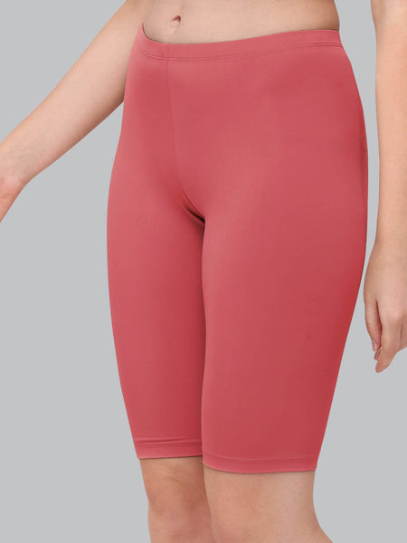 SOIE Woman - Solid Polyamide Spandex Knee Length Cycling Shorts - Cycling Shorts -for Women