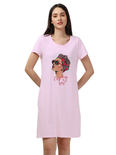 SOIE Woman - Super Soft Half Sleeve Cotton Modal Sleepshirt - -for Women