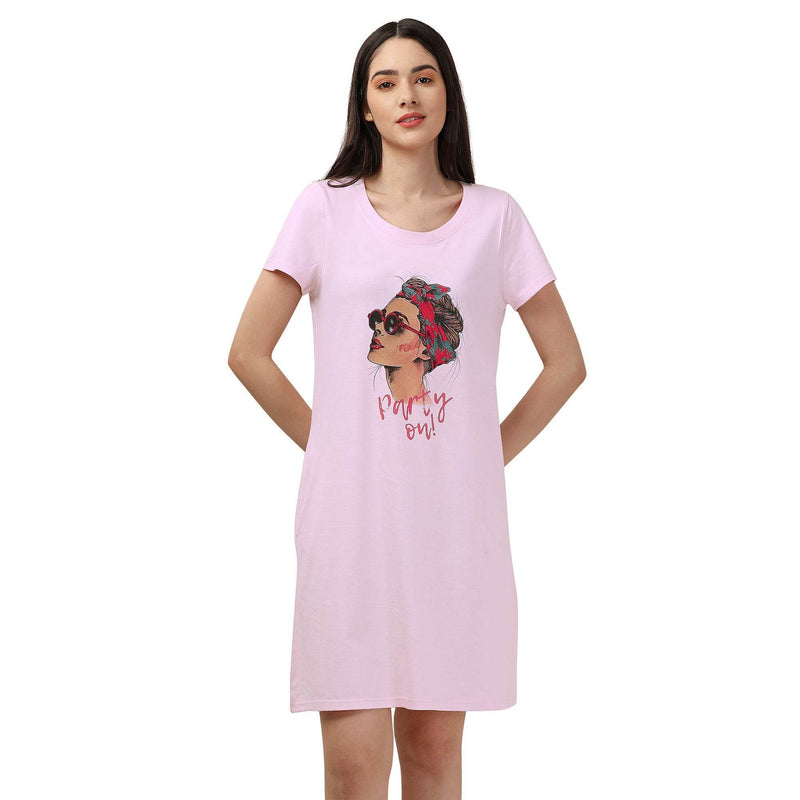 SOIE Woman - Super Soft Half Sleeve Cotton Modal Sleepshirt - -for Women