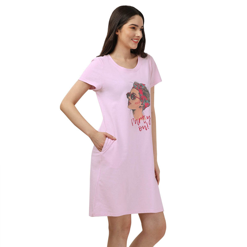 SOIE Woman - Super Soft Half Sleeve Cotton Modal Sleepshirt - -for Women