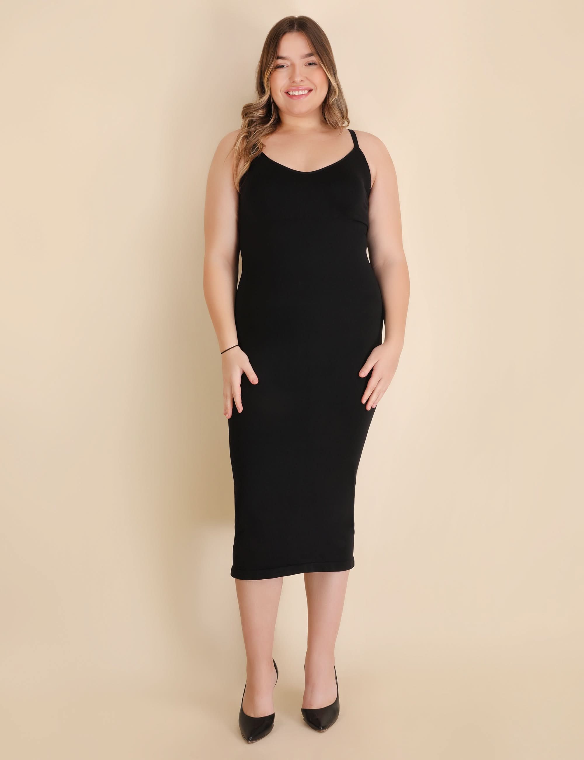 Spaghetti Strap V neck dress