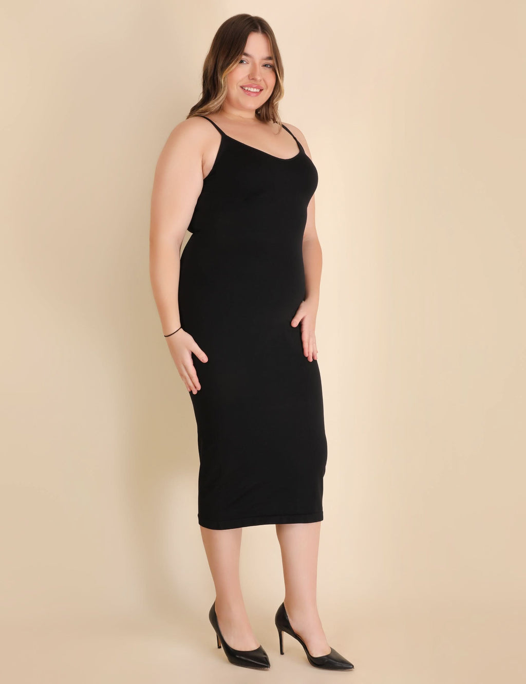 Spaghetti Strap V neck dress
