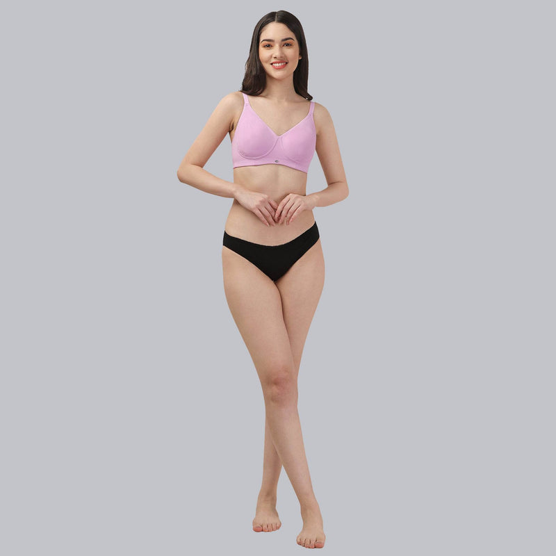 SOIE Woman - Non Padded Non Wired Full Coverage Cotton Spandex Encircled T-shirt Bra - -for Women