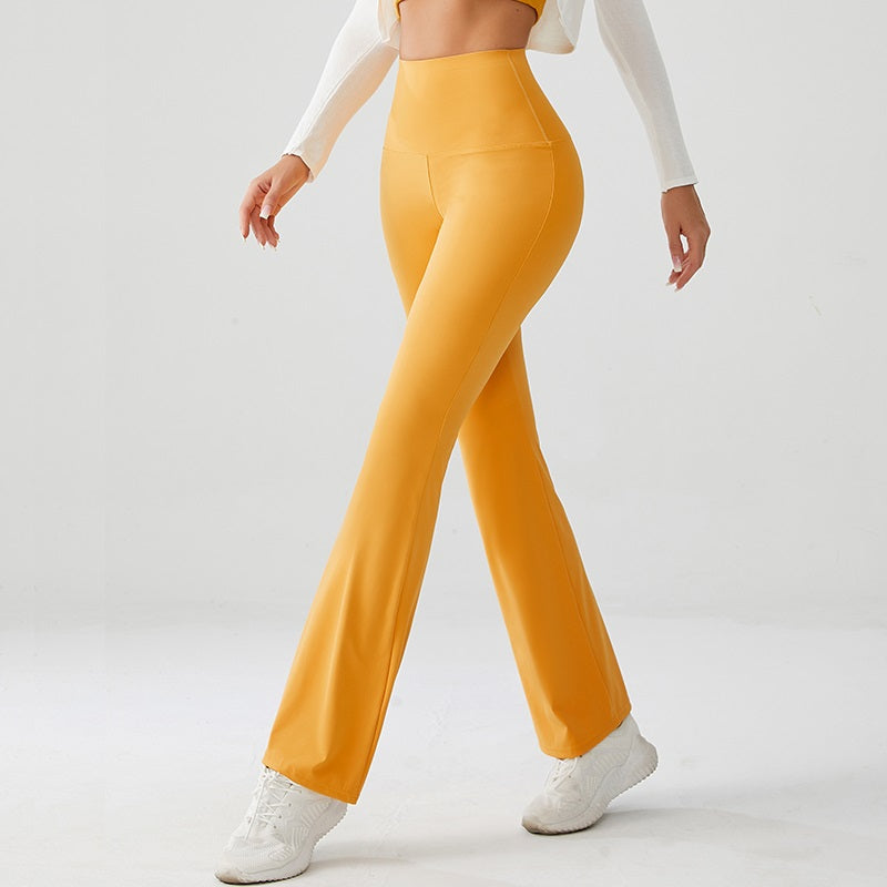 Sunshine Yellow High Rise Flare Yoga Pants