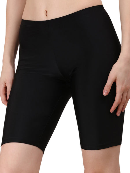 Mid Rise Soft Polyamide Spandex Knee Length Swim Shorts