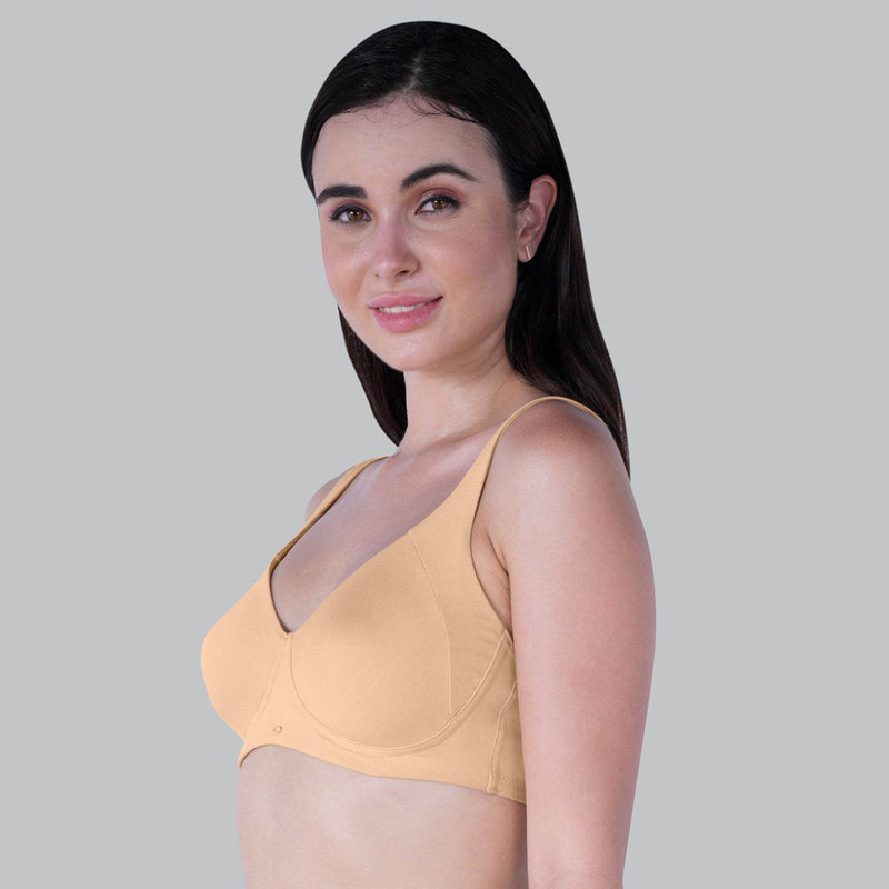 SOIE Woman - Non Padded Non Wired Stretch Cotton Full Coverage Moulded Cups T-shirt Bra - Bra -for Women