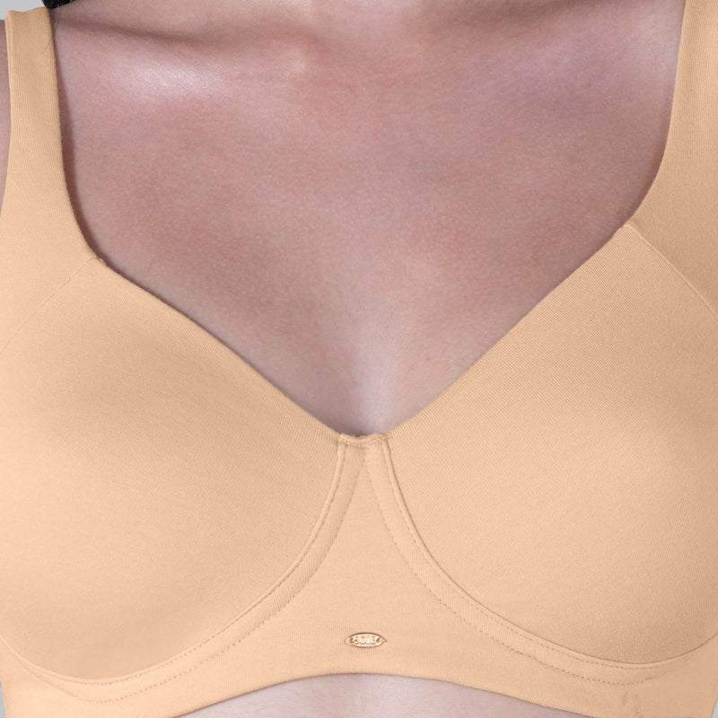 SOIE Woman - Non Padded Non Wired Stretch Cotton Full Coverage Moulded Cups T-shirt Bra - Bra -for Women