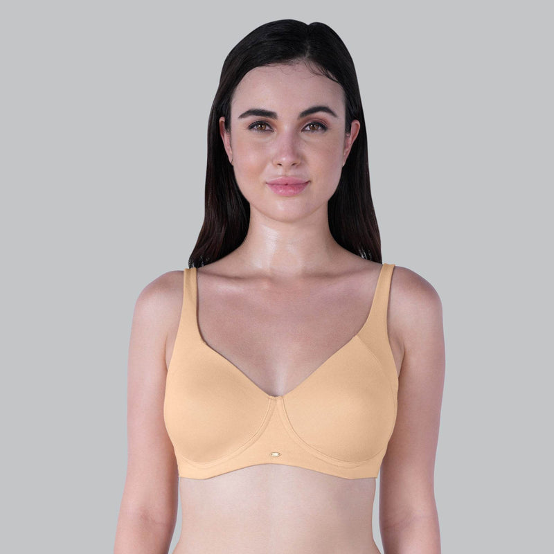 SOIE Woman - Non Padded Non Wired Stretch Cotton Full Coverage Moulded Cups T-shirt Bra - Bra -for Women