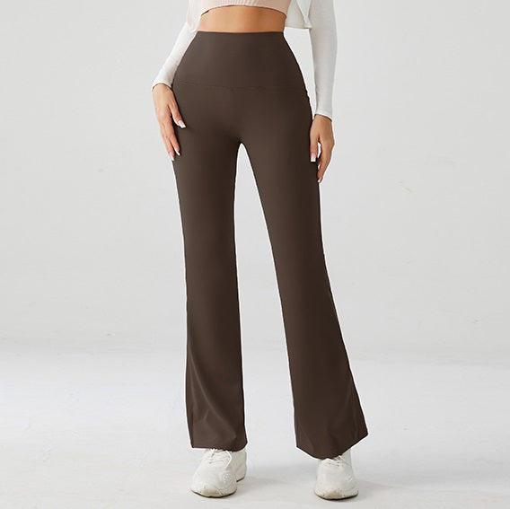 Terra Brown Luxe High Rise Flare Yoga Pants
