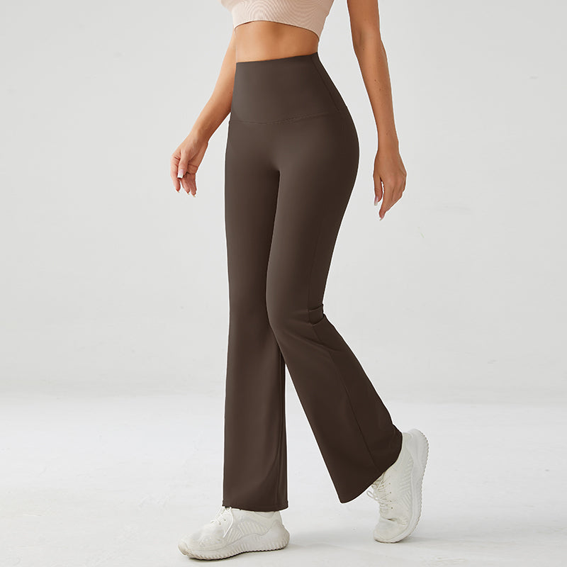 Terra Brown Luxe High Rise Flare Yoga Pants