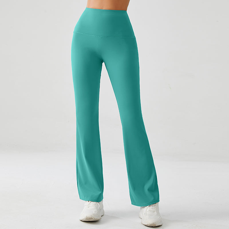 Tropical Teal High Rise Flare Yoga Pants