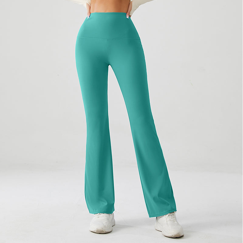 Tropical Teal High Rise Flare Yoga Pants