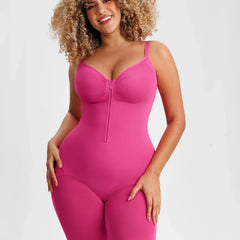 Tummy Control Seamless Mid Thigh Zipper Bodysuit