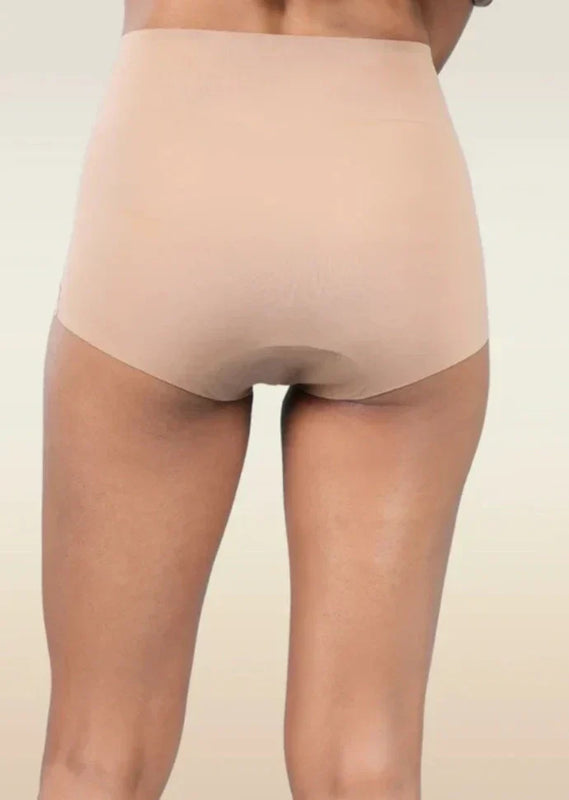 Set - White Minimiser Bra and Beige Shaper Underwear