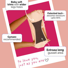 Product advertisement with text on a pink background