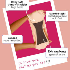 Product advertisement with text on a pink background