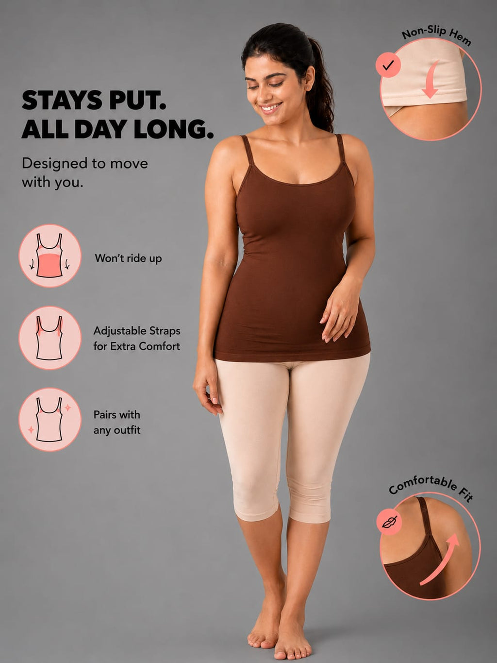 All Day Every Day Scoop Neck Cami
