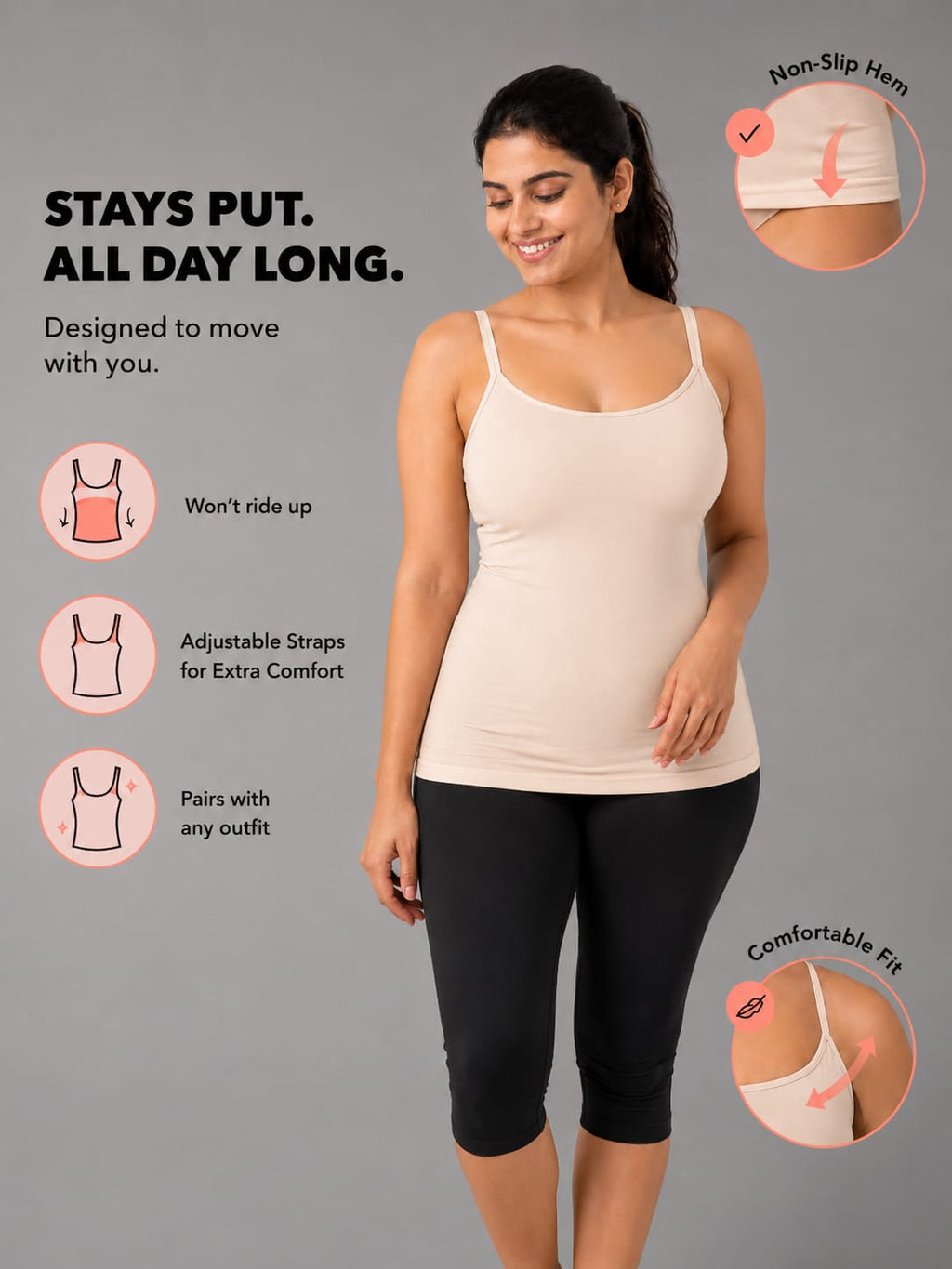 All Day Every Day Scoop Neck Cami