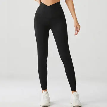Pack of 2 Crossover Yoga Pants (Brown & Black)