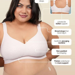 Set - Blush Wave Bra and Beige Shaper Underwear