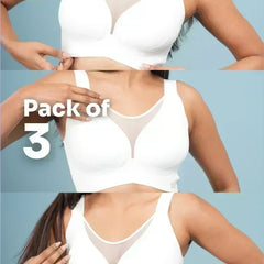 White Minimiser Bra - 3 Pack