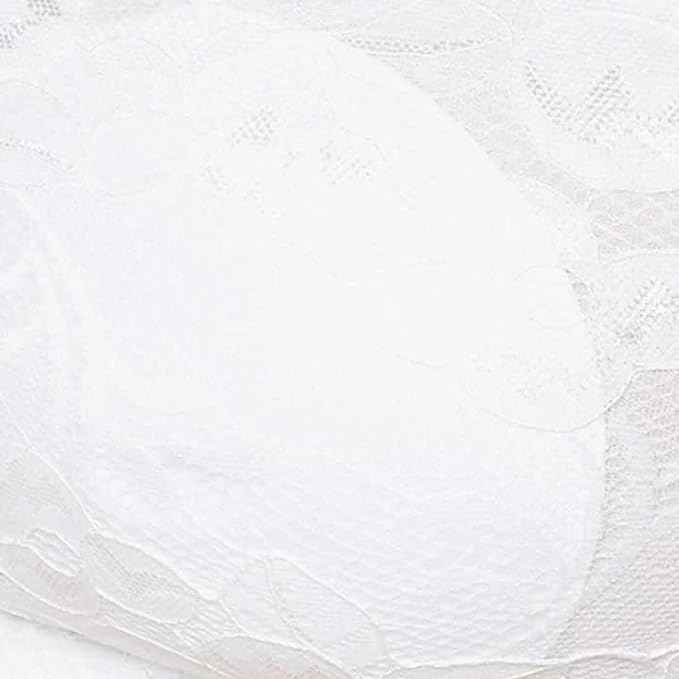 Women Lace Full Coverage Padded Non-Wired Tube Bandeau Bra