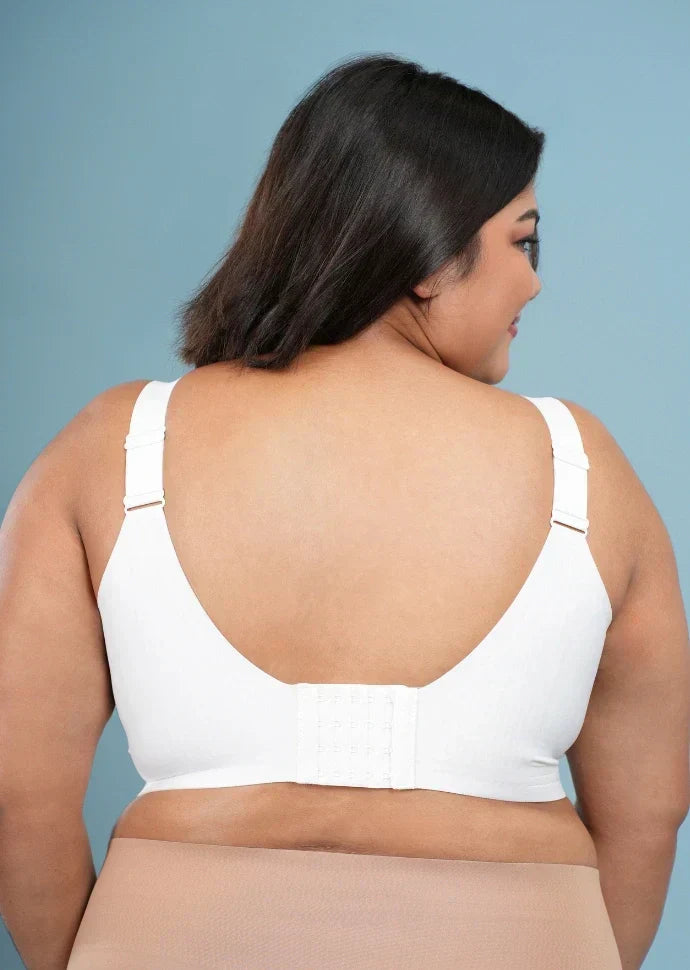 Set - White Minimiser Bra and Beige Shaper Underwear