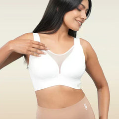 Set - White Minimiser Bra and Beige Shaper Underwear