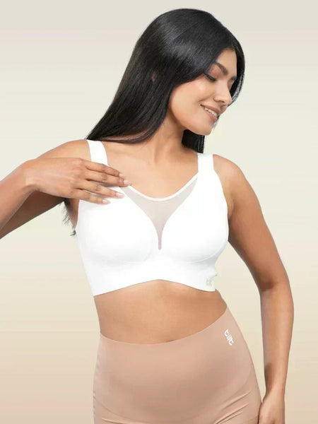 Set - White Minimiser Bra and Beige Shaper Underwear