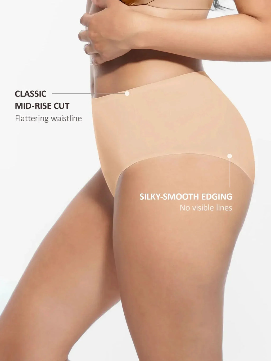 Mid-Waist Brief Panties