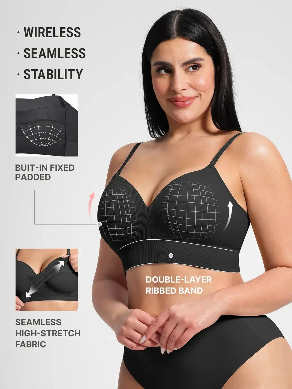 Seamless Ribbed Wireless T-Shirt Bra