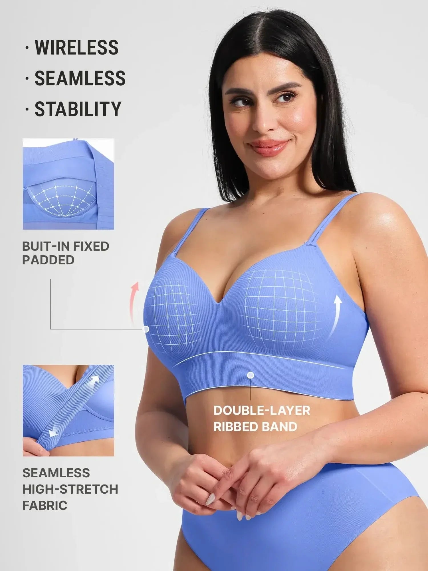 Seamless Ribbed Wireless T-Shirt Bra