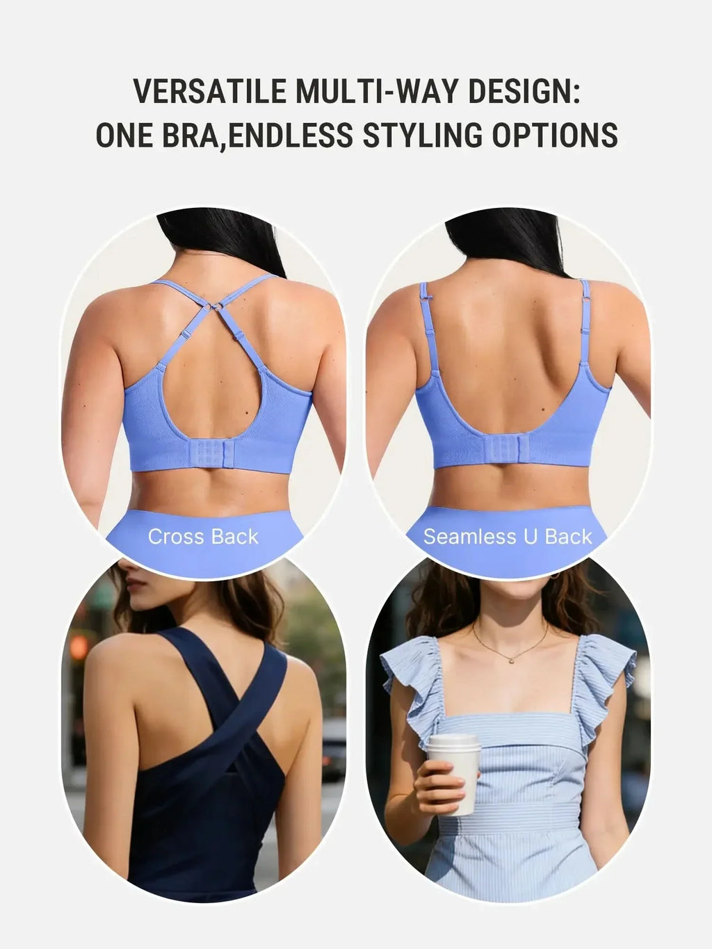 Seamless Ribbed Wireless T-Shirt Bra