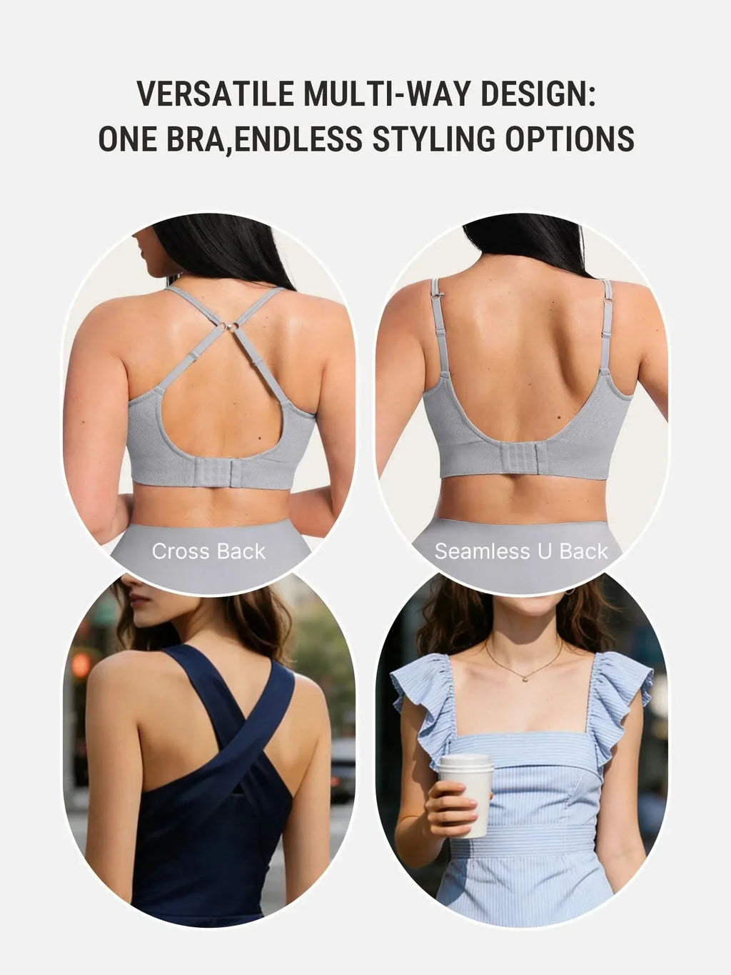 Seamless Ribbed Wireless T-Shirt Bra