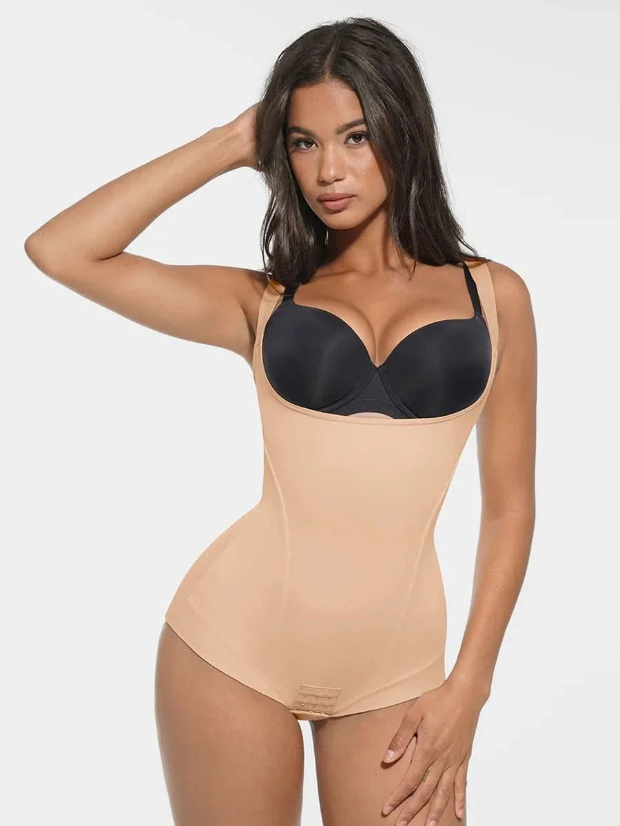 High-Elastic Shaping Bodysuit with Bust Support & Antibacterial Crotch