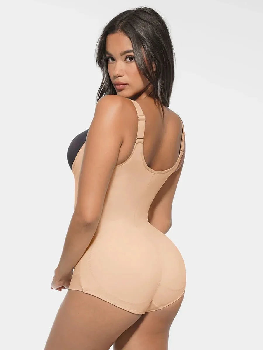 High-Elastic Shaping Bodysuit with Bust Support & Antibacterial Crotch