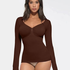 Seamless Waist and Tummy Control Shaping Top