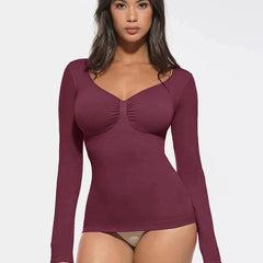 Seamless Waist and Tummy Control Shaping Top