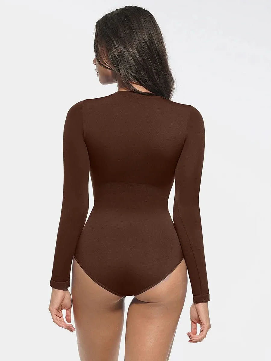 Seamless Round Neck Sculpting Waist Bodysuit
