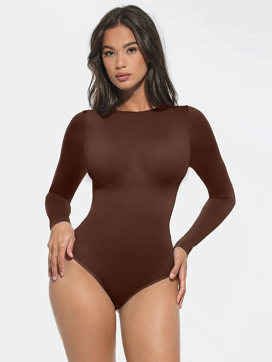 Seamless Round Neck Sculpting Waist Bodysuit