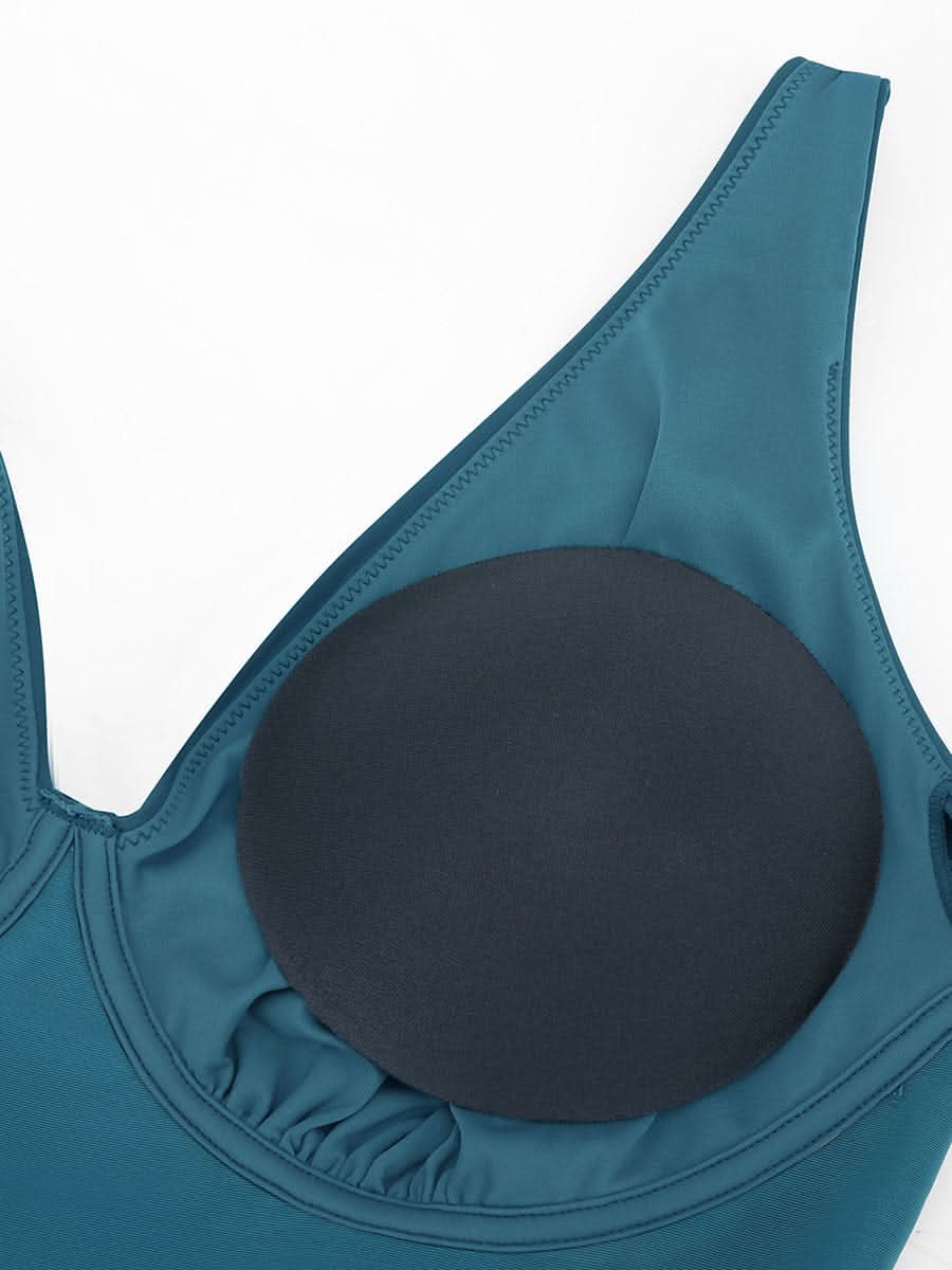 Ruched Tummy Control One Piece Swimsuit