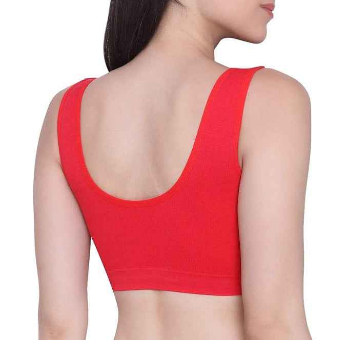 Pack Of 2 Womens Fashion Sports Bra | Seamless, Padded, Non-Wired Gym & Yoga Bra | High Support, Comfortable Everyday Bralette