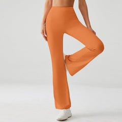 Burnt Orange High Rise Flare Yoga Pants