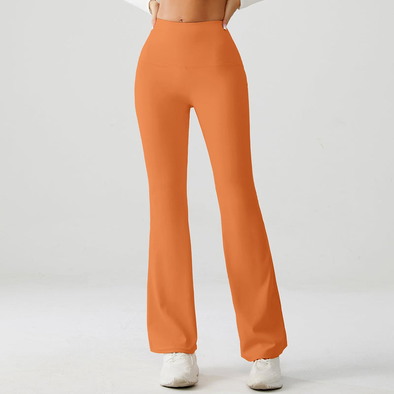 Burnt Orange High Rise Flare Yoga Pants