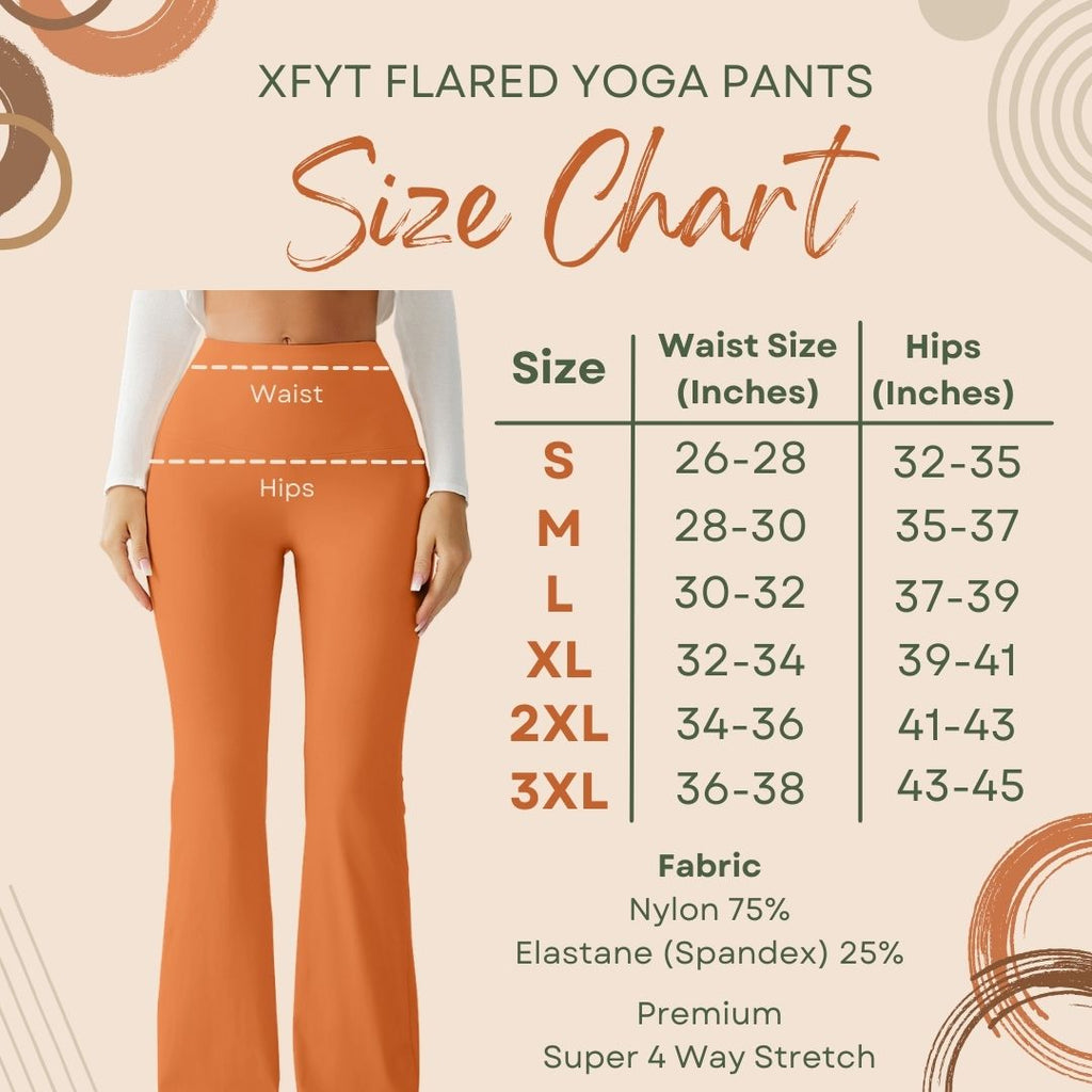 Burnt Orange High Rise Flare Yoga Pants